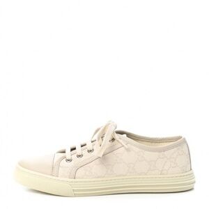 Gucci Beige GG Monogram Low Top Sneakers